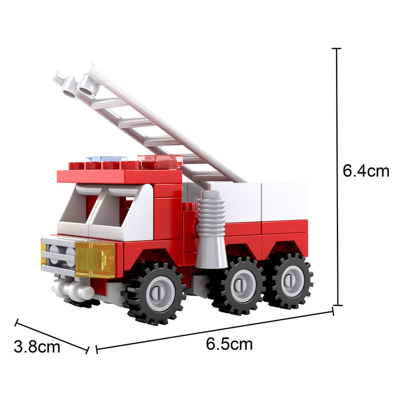 Cargue la imagen en el visor de la galería, Bouwset brandweer ladderwagen - 63dlg.