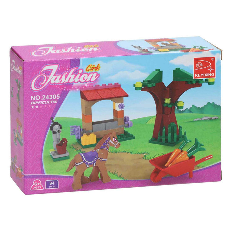 Afbeelding laden in galerijviewer, Lobbes bouwset pony boerderij - 79dlg.