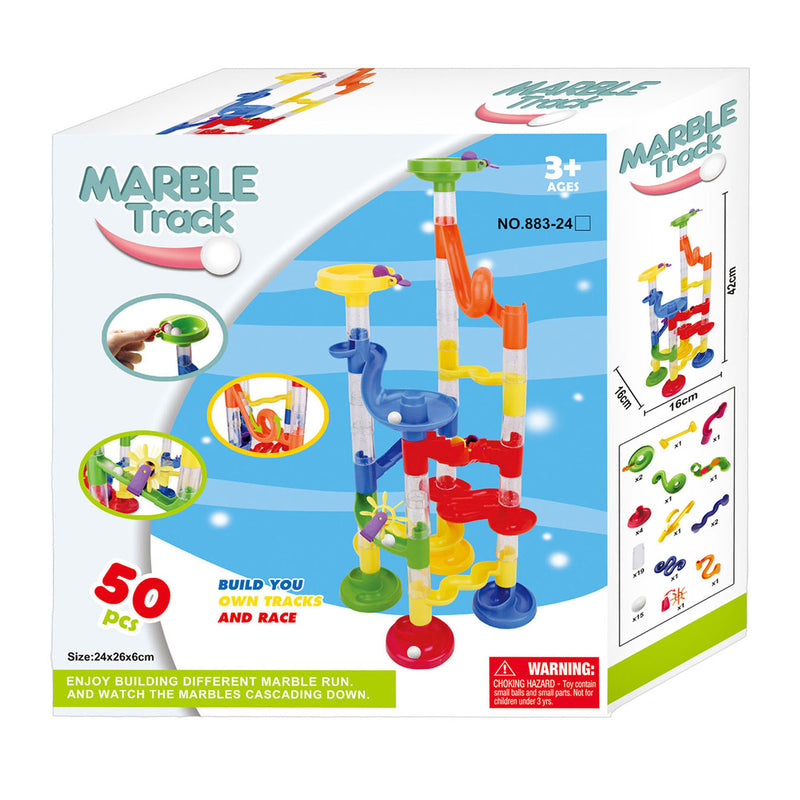 ギャラリービューアに画像をロードする, Lobbes speelgoed bv lobbes knikkerbaan speelgoed kleurrijk 50-delig creatief bouwen.