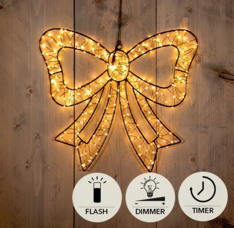 Afbeelding laden in galerijviewer, Anna's collection verlichte strikje 34cm 278led ip44 met flitsfunctie timer dimmer