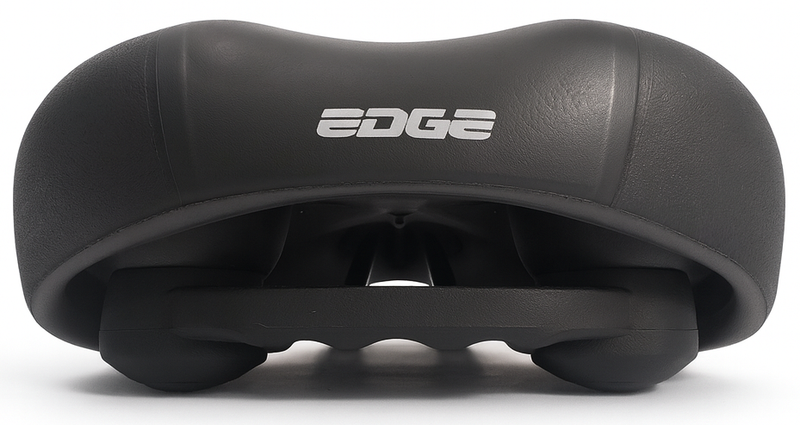 Load image into Gallery viewer, Edge fietszadel city protect met hoekbescherming - zwart