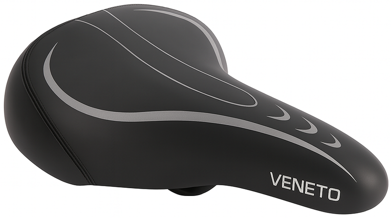 Load image into Gallery viewer, Edge fietszadel veneto incl. oppakbeugel en achterlicht - zwart