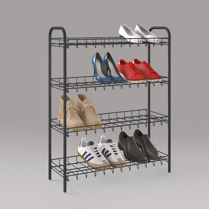 Load image into Gallery viewer, Metaltex schoenenrek 4 rekken 64x23x80.5 cm zwart