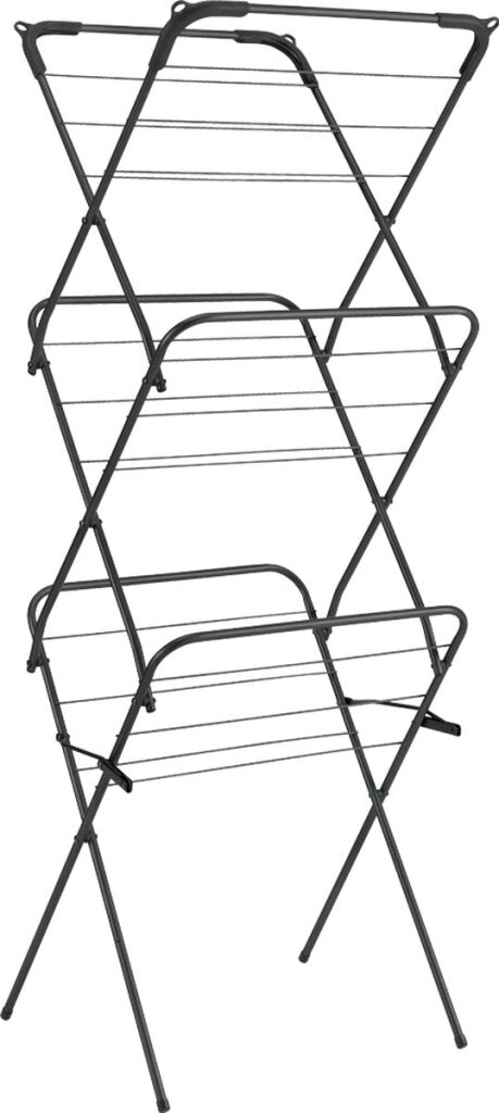 Load image into Gallery viewer, Tomado-metaltex tomado droogrek concerto 9,5m drooglengte zwart met haakjes voor kledinghangers