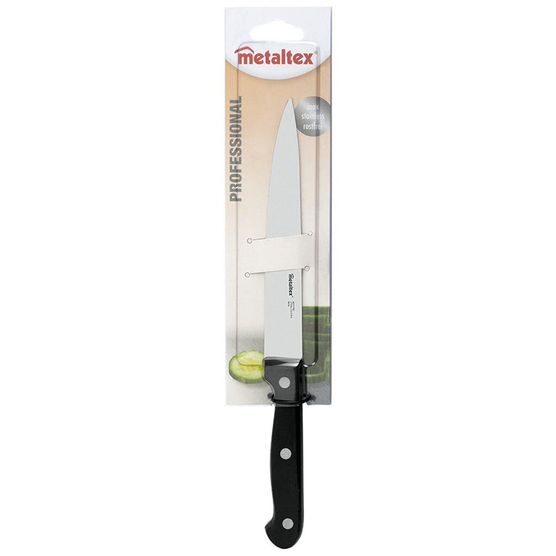 Load image into Gallery viewer, Metaltex professional universeel koksmes 28 cm zwart rvs