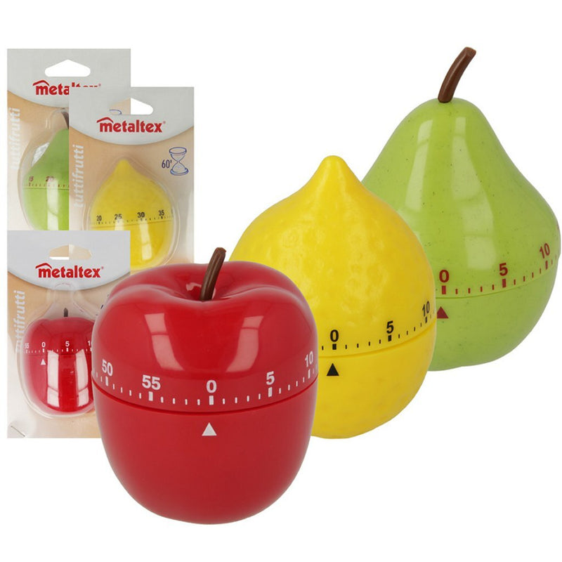 Load image into Gallery viewer, Metaltex keukentimer fruit 60 minuten verschillende uitvoeringen