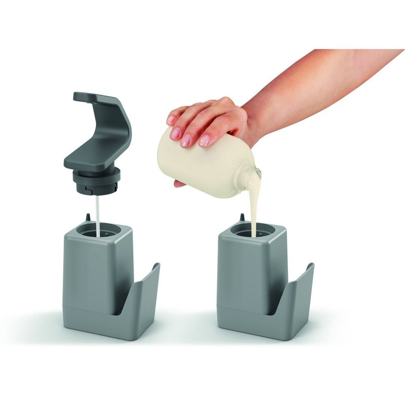 Load image into Gallery viewer, Metaltex soap-tex zeepdispenser 11x8x22 cm grijs