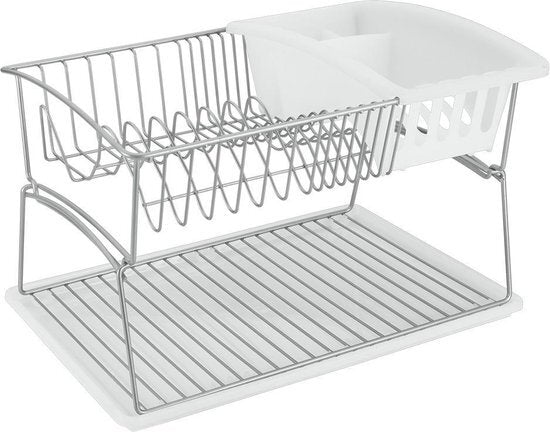 Load image into Gallery viewer, Tomado-metaltex tomado-metaltex silver afdruiprek 45x31x28cm 2 verdiepingen