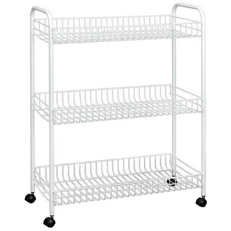 Load image into Gallery viewer, Tomado-metaltex grande opbergrek op wielen 64x31x84 cm zilver