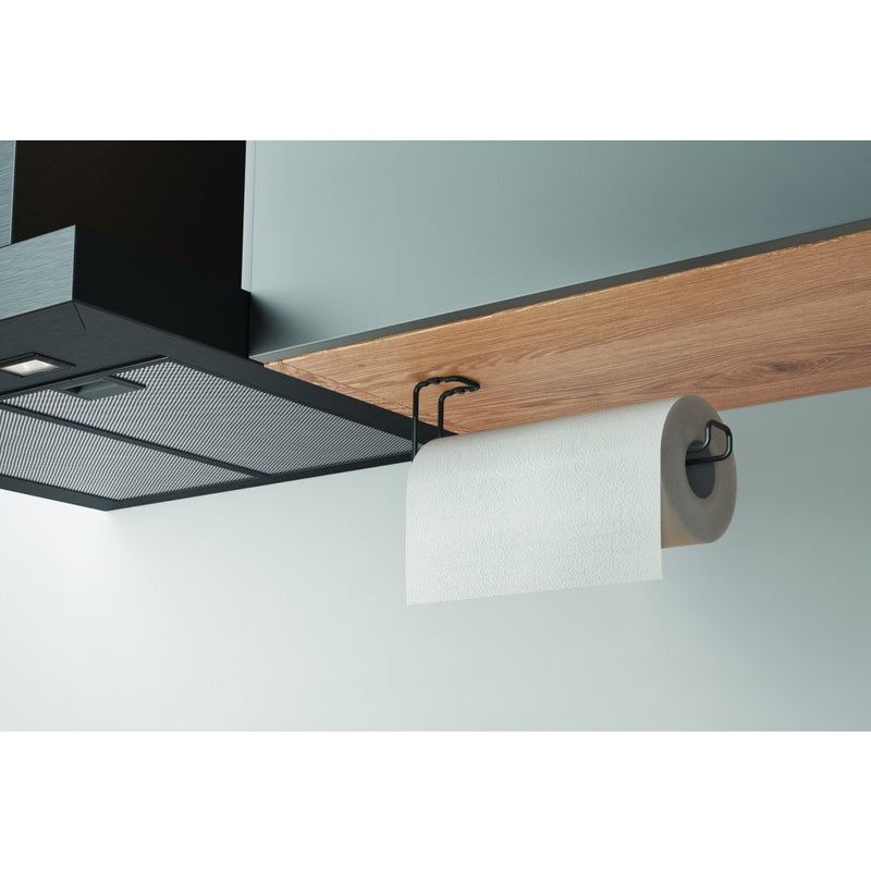 Load image into Gallery viewer, Metaltex keukenrolhouder hangend 30x3x10 cm zwart