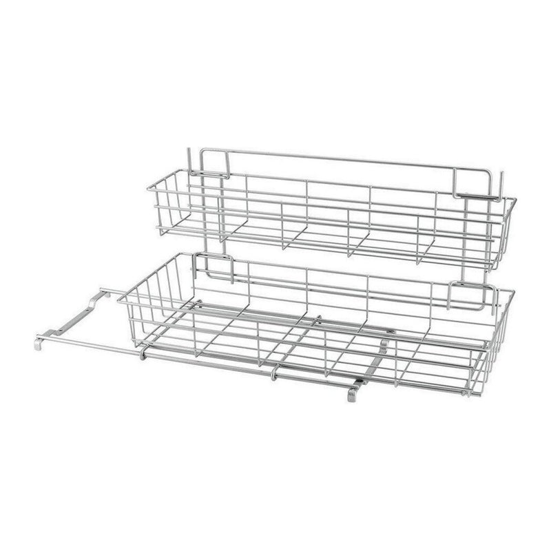 Load image into Gallery viewer, Metaltex uitschuifbaar opbergrek 20x58x28 cm zilver