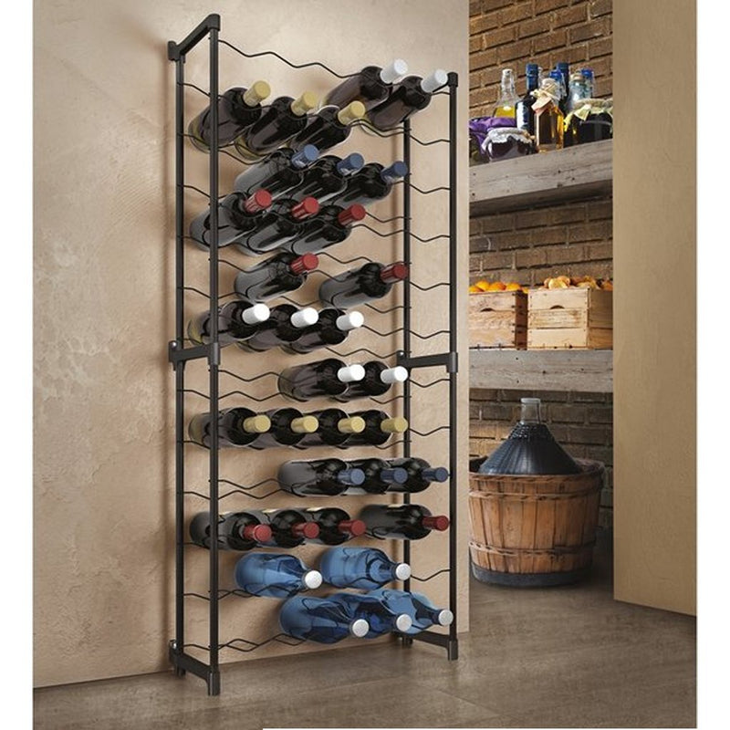 Load image into Gallery viewer, Tomado-metaltex barbera wijnrek voor 50 flessen 108x50x26 cm zwart