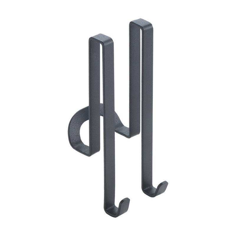 Afbeelding laden in galerijviewer, Metaltex dubbele haak voor aan douchewand 5x6x14 cm zwart