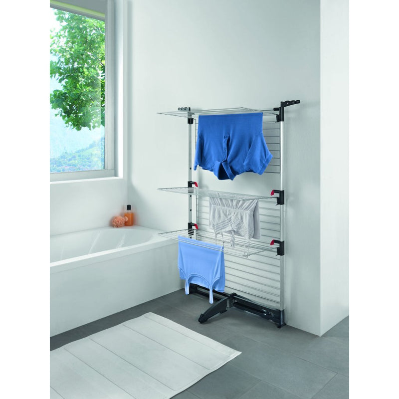 Load image into Gallery viewer, Metaltex ciclone vario droogtoren 38 m drooglengte zilver zwart