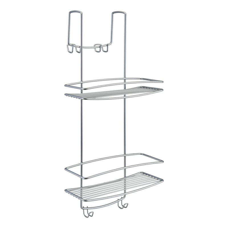 Load image into Gallery viewer, Metaltex doucherek 2-laags met haken onda zilverkleurig