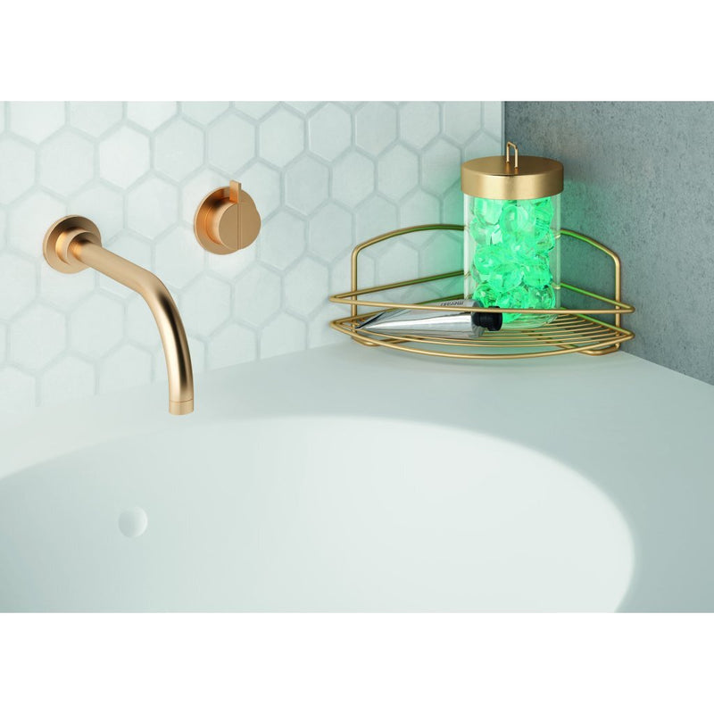 Afbeelding laden in galerijviewer, Metaltex metaltex onda hoekrek 22x22x11 cm goud