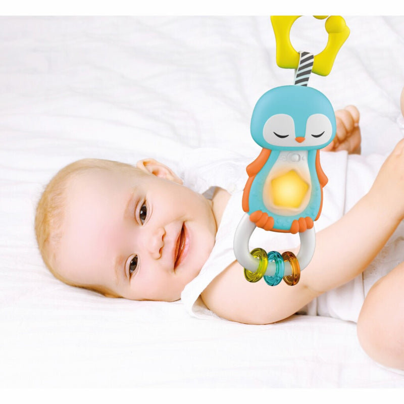 Load image into Gallery viewer, Clementoni baby pinguïn rammelaar + licht en geluid