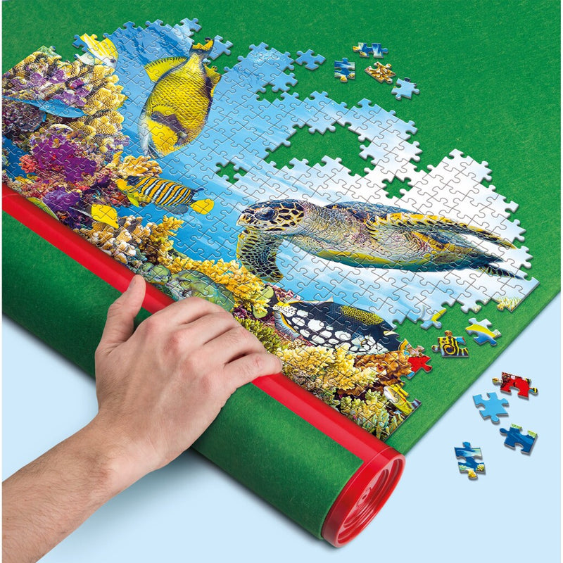 Load image into Gallery viewer, Clementoni vilten puzzel mat 105x78 cm groen
