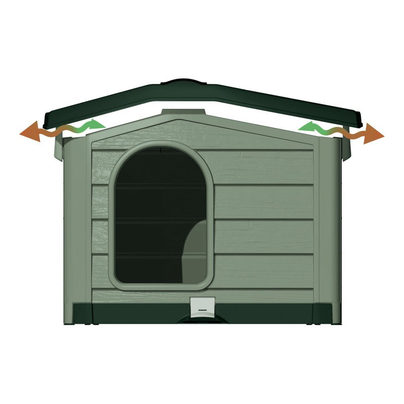 Load image into Gallery viewer, Bama pet cuccia hondenhok 89x75x62 cm groen