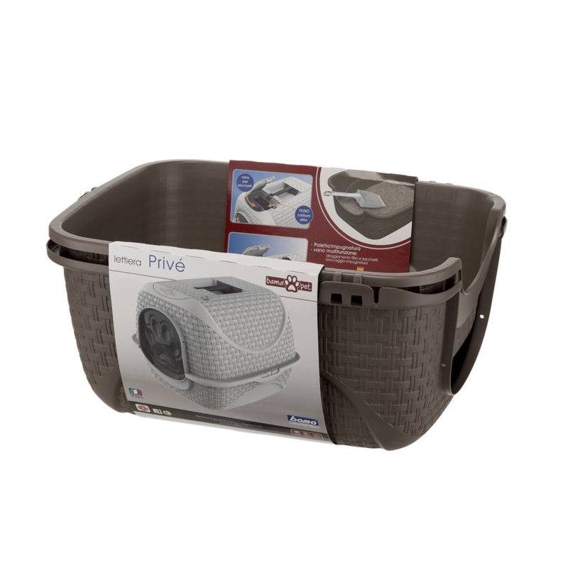 Load image into Gallery viewer, Bama pet kattenbak 41.8x50.5x39.6 cm taupe