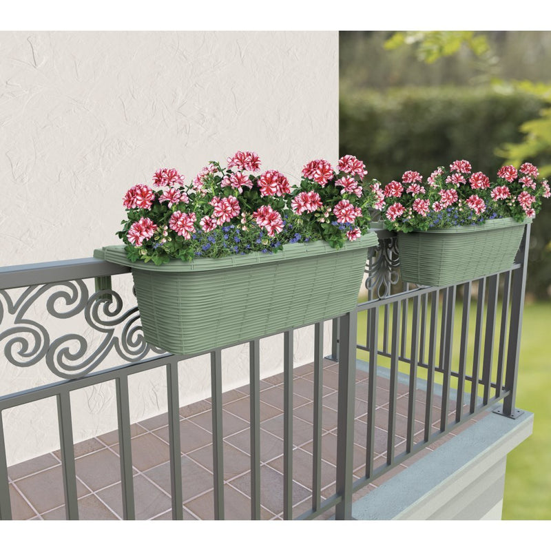 Load image into Gallery viewer, Bama fioriera bloem-balkonbak 60x20x18.5 cm sagegroen