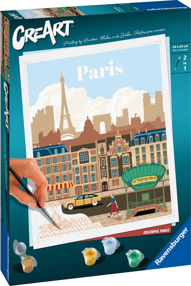 ギャラリービューアに画像をロードする, Ravensburger creart schilderen op nummer - kleurrijk parijs