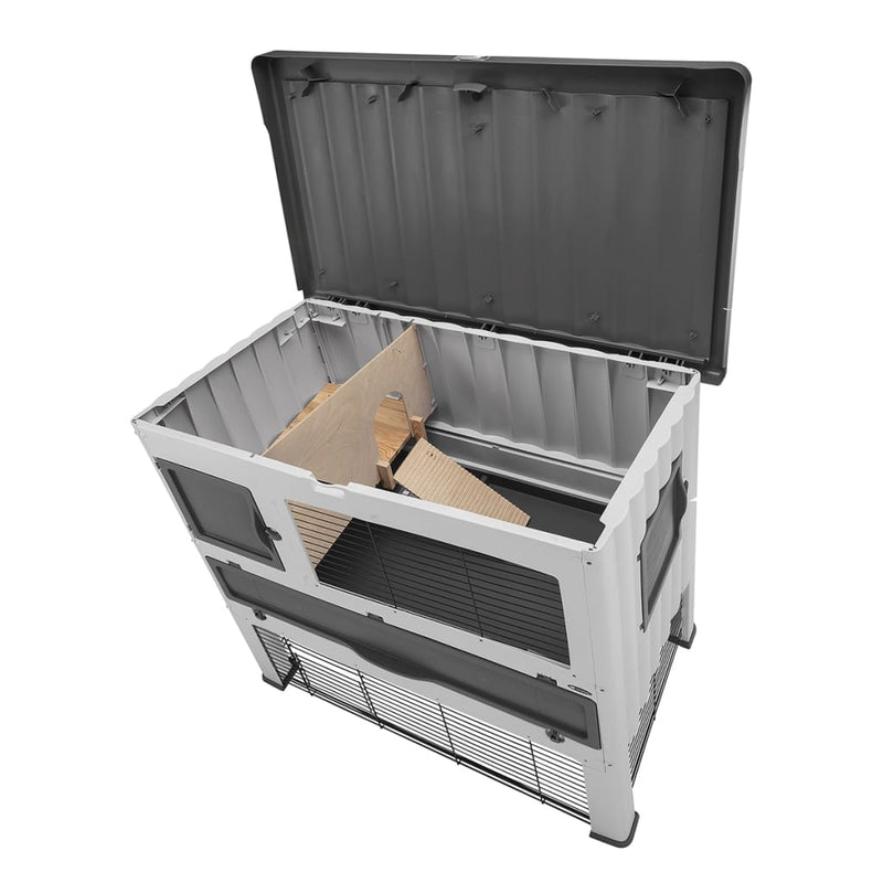 Load image into Gallery viewer, Ferplast konijnenhok grand lodge 120 kunststof grijs 57085360