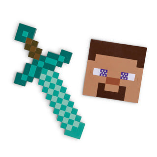 Afbeelding laden in galerijviewer, Disguise minecraft (mojang), minecraft sword mask set, one size child