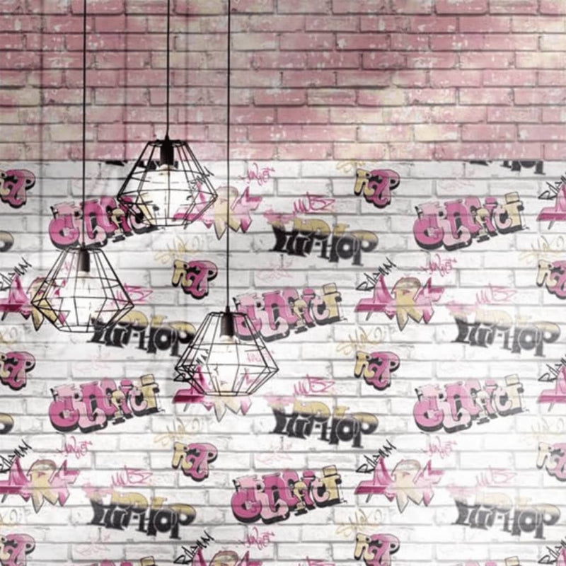 Load image into Gallery viewer, Noordwand behang urban friends coffee bricks roze en wit