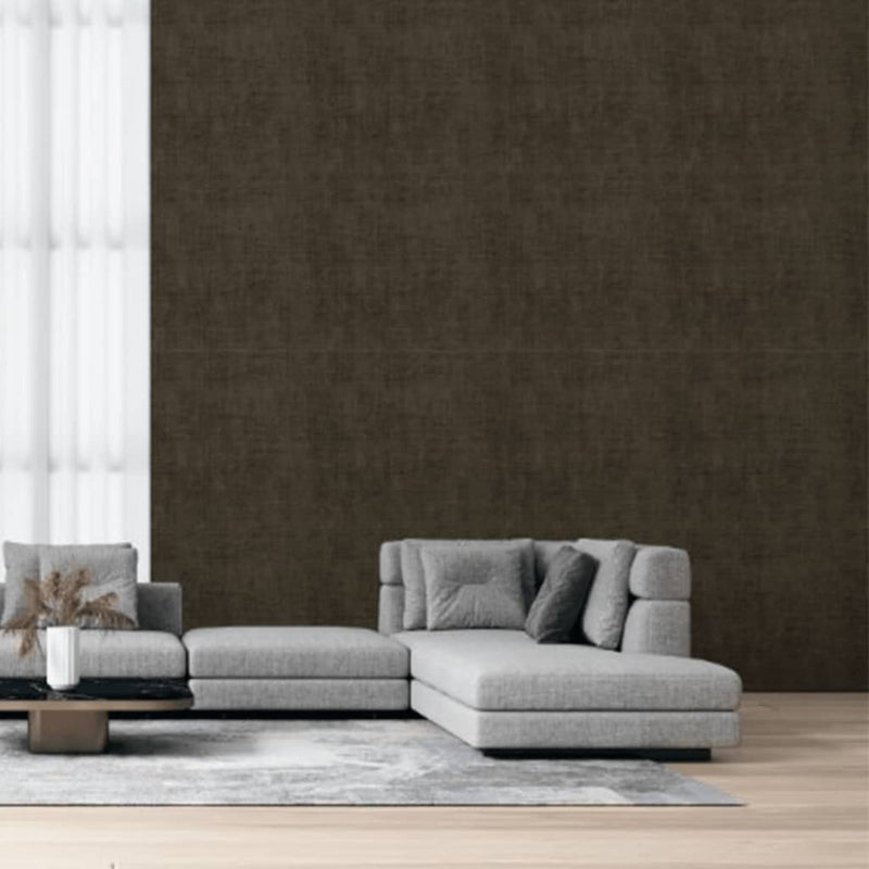 Load image into Gallery viewer, Noordwand zero behang faux uni linen bruin