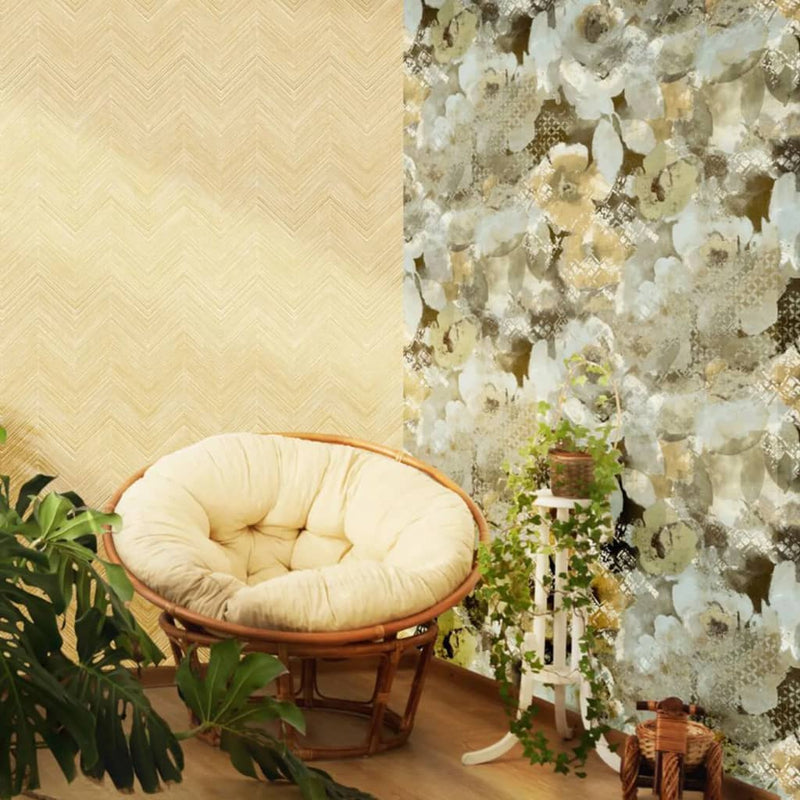 Load image into Gallery viewer, Noordwand behang good vibes topchic herringbone bruin
