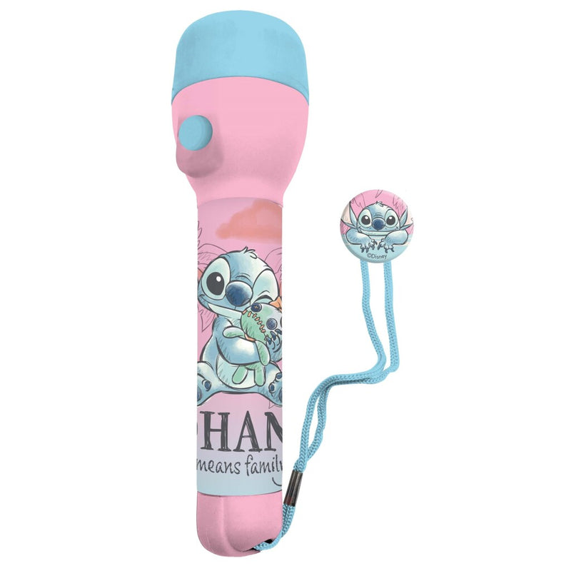 Load image into Gallery viewer, Disney stitch zaklamp 16 cm blauw roze