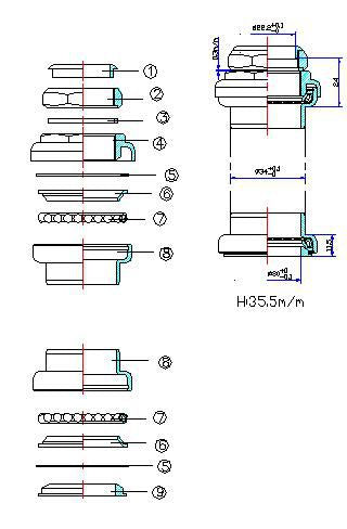 Load image into Gallery viewer, Tecora balhoofdstel verloop gazelle 22.2 34 30.0 220242