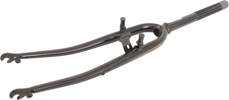 Load image into Gallery viewer, Voorvork hybride 28 met 1 1 8 vorkbuis - V-brake remnok en dynamohaak - zwart