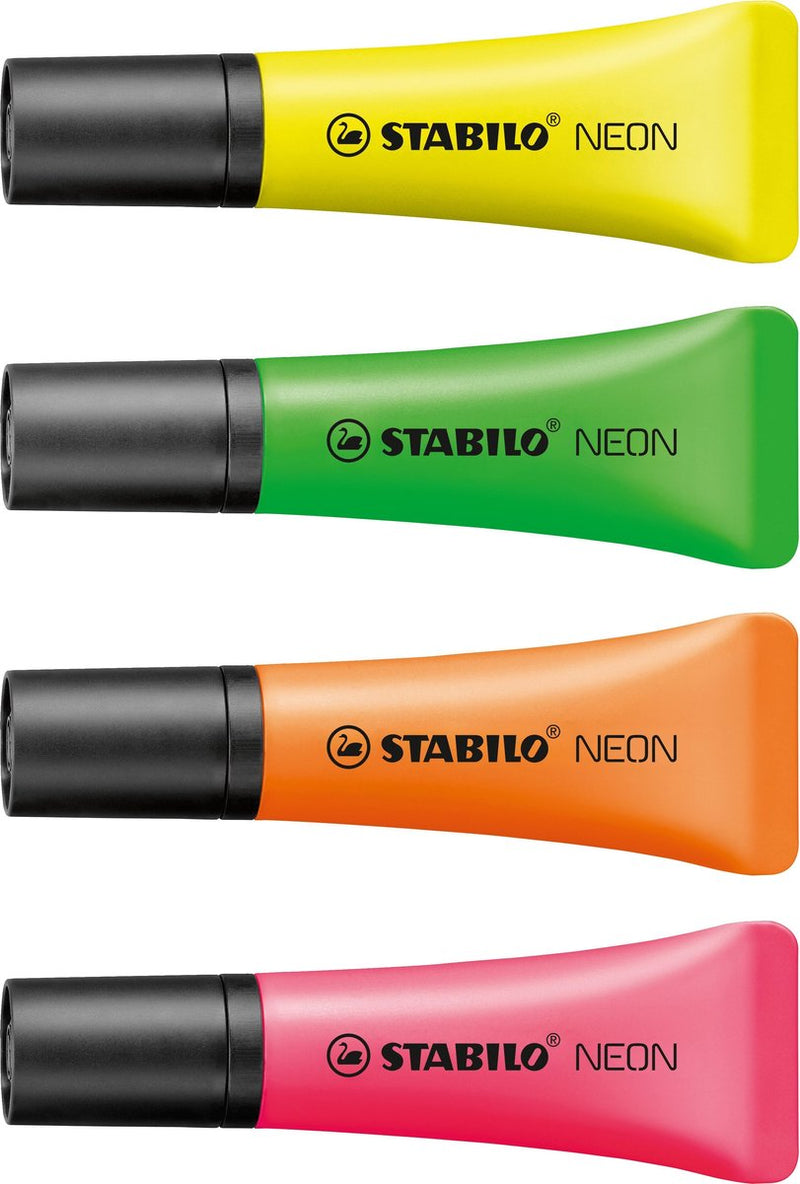 Afbeelding laden in galerijviewer, Stabilo neon - markeerstift - set met 4 stuks