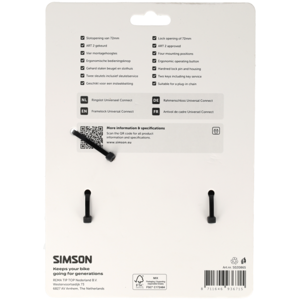 ギャラリービューアに画像をロードする, Simson ringslot universeel connect insteek 72mm art**