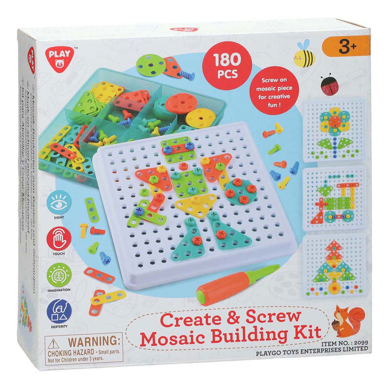 Afbeelding laden in galerijviewer, Playgo constructieset mozaïek - 180dlg.