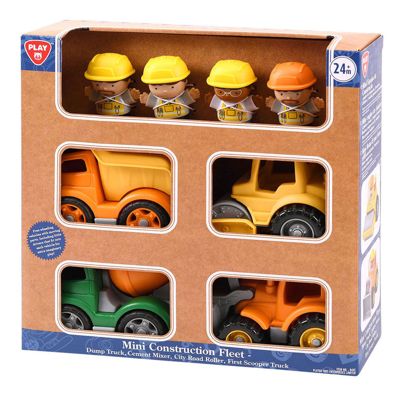 Load image into Gallery viewer, Playgo mini constructie voertuigen met figuren speelset - 8dlg.