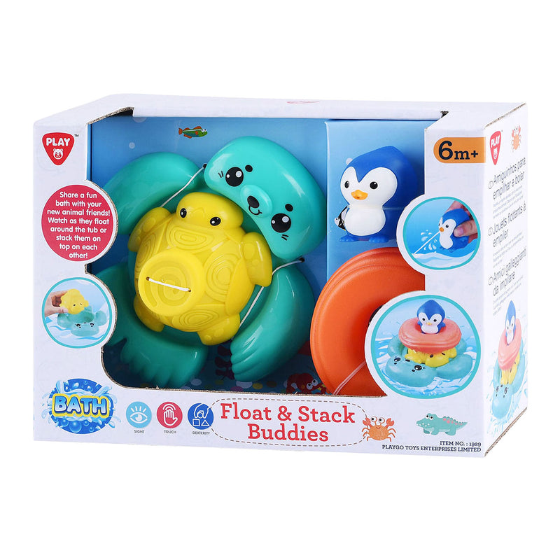 Load image into Gallery viewer, Playgo badspeelgoed stapel en drijvende zeedieren - 4dlg.