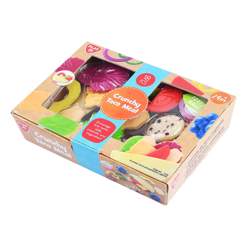 Afbeelding laden in galerijviewer, Playgo speelgoedeten crunchy taco speelset - 18dlg.