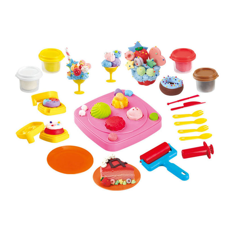 ギャラリービューアに画像をロードする, Playgo toetjes fabriek kleiset - 4 kleipotjes