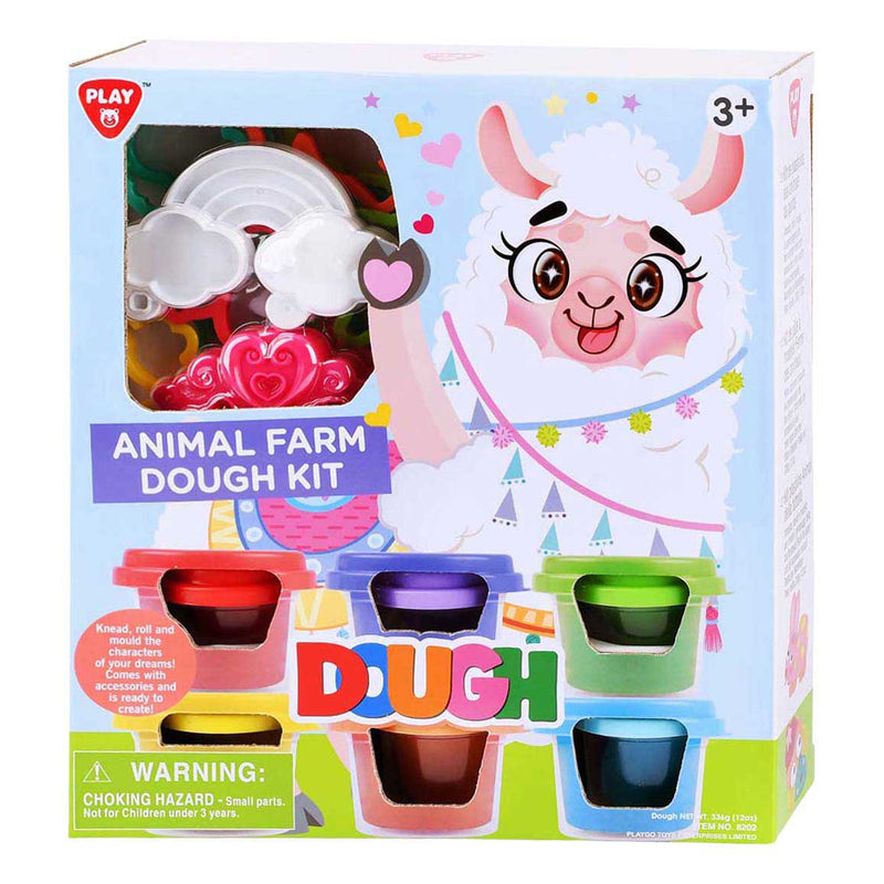 Load image into Gallery viewer, Playgo boerderijdieren kleiset - 6 kleipotjes