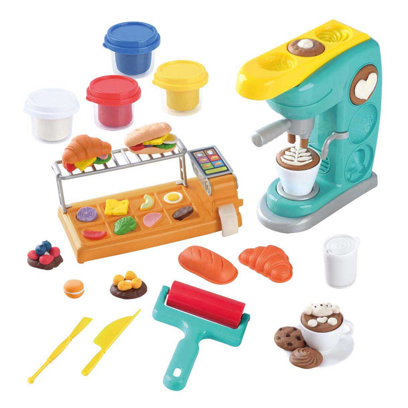 Afbeelding laden in galerijviewer, Playgo klei speelset lunchroom - creatieve kleipotjes voor kinderen.