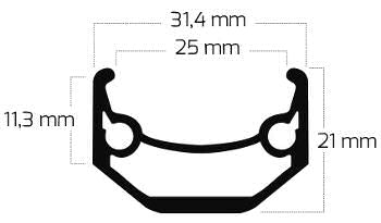 Load image into Gallery viewer, Ryde Velg Andra 40 27.5 650B 584 x 25C aluminium 36 gaats disc 14G zwart
