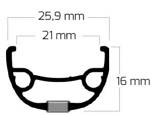 Load image into Gallery viewer, Ryde velg rival 21 disc 28 29 622 x 21c aluminium 36 gaats 14g - zwart