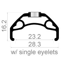 Load image into Gallery viewer, Rodi Velg Blackrock 23 27.5 584 x 23C 32 gaats voor schijfrem zwart