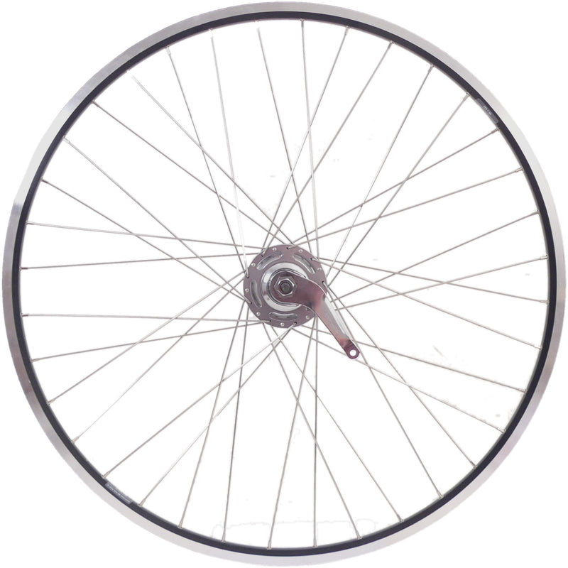 Load image into Gallery viewer, Shimano achterwiel 28 622 x 19c ryde zac19 velg met nexus 7 remnaaf - zwart zilver