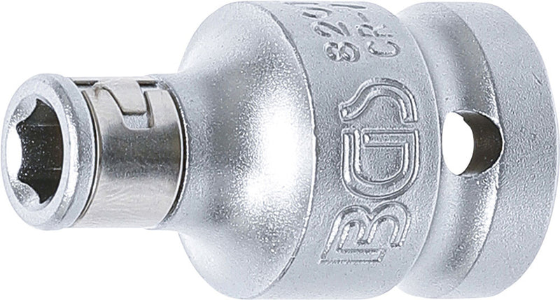 Laden Sie das Bild in Galerie -Viewer, Bgs technic bit adapter with retaining ball square 1 2 to hex 1 4