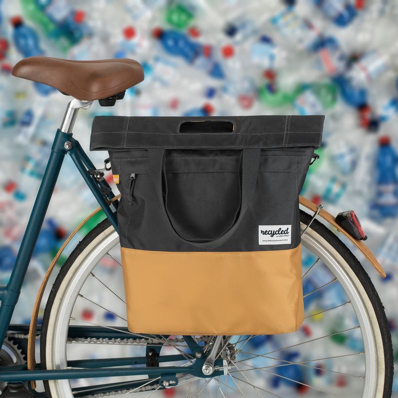 Load image into Gallery viewer, Urban Proof 20L fietstas - grijs-geel - unisex - waterbestendig - gerecycled PET materiaal