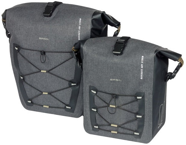 Load image into Gallery viewer, Basil Navigator Storm MIK SIDE fietstas - sportieve en functionele enkele fietstas - zwart - 100% waterdicht